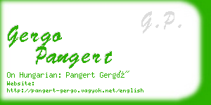 gergo pangert business card